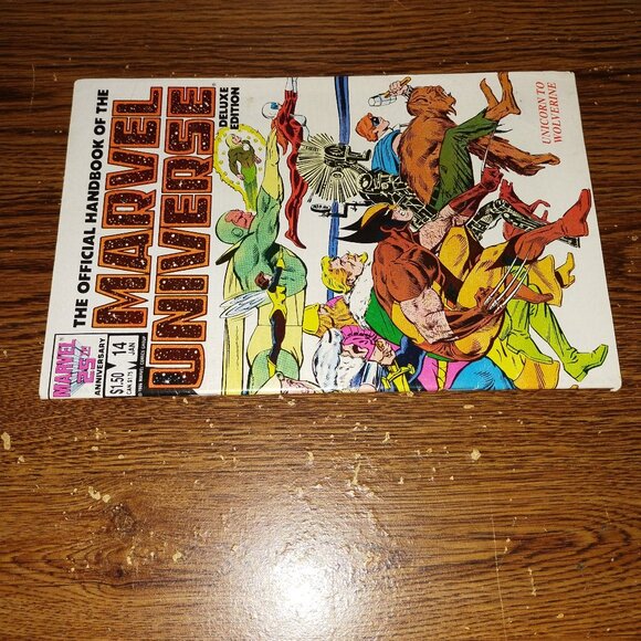 Official Handbook of Marvel Universe Deluxe #14 Unicorn to Wolverine - Picture 3 of 3